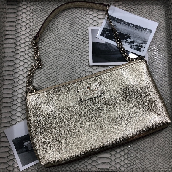 Kate Spade Metallic Gold Wellesley Byrd Bag - Picture 1 of 8